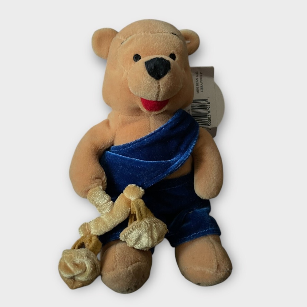 DISNEY‎ STORE EXCLUSIVE WINNIE THE POOH ZODIAC HOROSCOPE LIBRA BEAN BAG PLUSH 8"